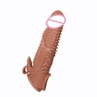 Empaque privado SEXY Extensor Realista Anillo Vibrador Funda para Pene Aumento Retraso de Eyaculación Condón Reutilizable Juguetes Sexuales para Hombres - details 13