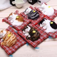 Juguetes de peluche de simulación de animales para niños, muñeco de felpa para dormir, gatos con sonido, decoraciones de juguete, regalo de cumpleaños para niños - details 2