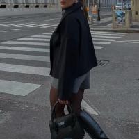 Tops de mujer 2024 nueva solapa de lana con doble botonadura para mujer - details 1