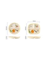 Ceramic Portion Control Diet Plate Divided Dessert Snack Serving Dish Platter for Balanced Meal Food Separator Appetizer Tray - details 4