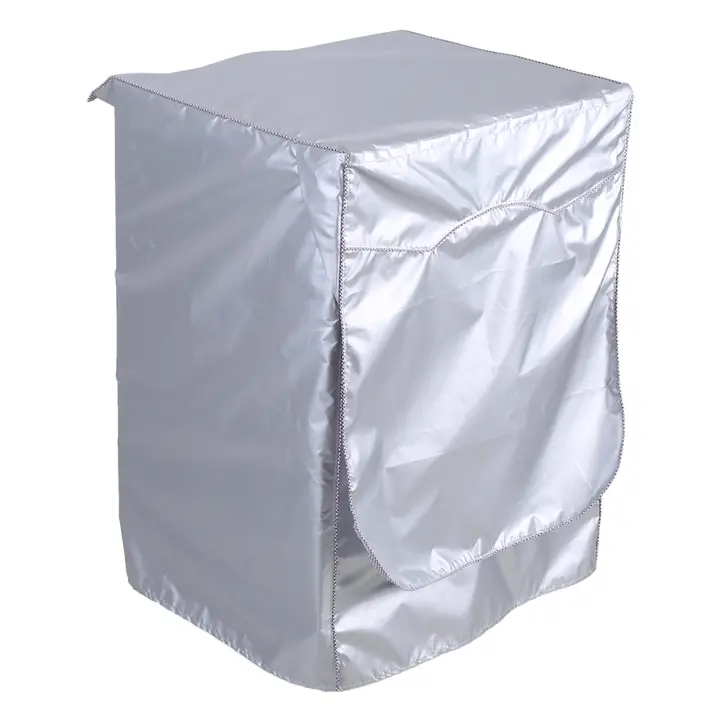 Cubiertas plateadas para lavadora, protector solar impermeable, carga frontal, protección de capa para secadora - 1