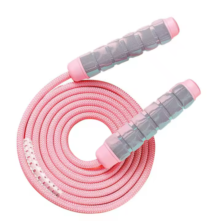 Cuerda de Saltar Ajustable de 9MM de Algodón Resistente al Desgaste Sin Nudo Antideslizante de Gimnasio Material de Mango de EVA - 1