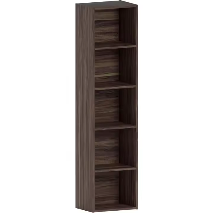 24f. x 32 años. x 132al. Diseños centímetros Estantería Oxford de 5 Niveles, estantería de Madera de Nogal para Oficina, Sala de Estar - 1