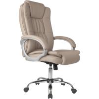 Sillón de oficina elevable y reclinable, piel sintética, color topo - details 0