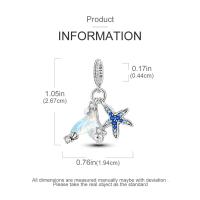 Abalorios de Plata 925 con Elementos Marinos, Estrella de Mar y Cola de Pez, Compatibles con Pulseras de Plata 925 Originales, para la Creación de Joyería para Mujer - details 4