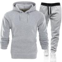 Conjunto de dos piezas para hombre, chándales informales, trajes deportivos para exteriores, sudaderas con capucha y pantalones para correr, Otoño e Invierno - details 6