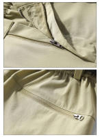 Pantalones de pesca convertibles de verano para hombre, ligeros, de secado rápido, con material de poliéster largo, a la moda - details 7
