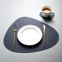 Manteles de Mesa de Estilo Nórdico Impermeables, Antideslizantes, Aislantes de Calor de Cuero PU para Mesas de Comedor - details 1