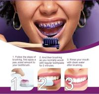 Pasta de dientes morada para blanquear los dientes, pasta de dientes blanqueadora morada para adultos, gel quitamanchas de dientes - Blanqueador de dientes adecuado para fumar, café y eliminar piedras dentales - details 4