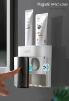 Soporte magnético para cepillo de dientes, dispensador automático de pasta de dientes montado en la pared, accesorios de baño - details 0