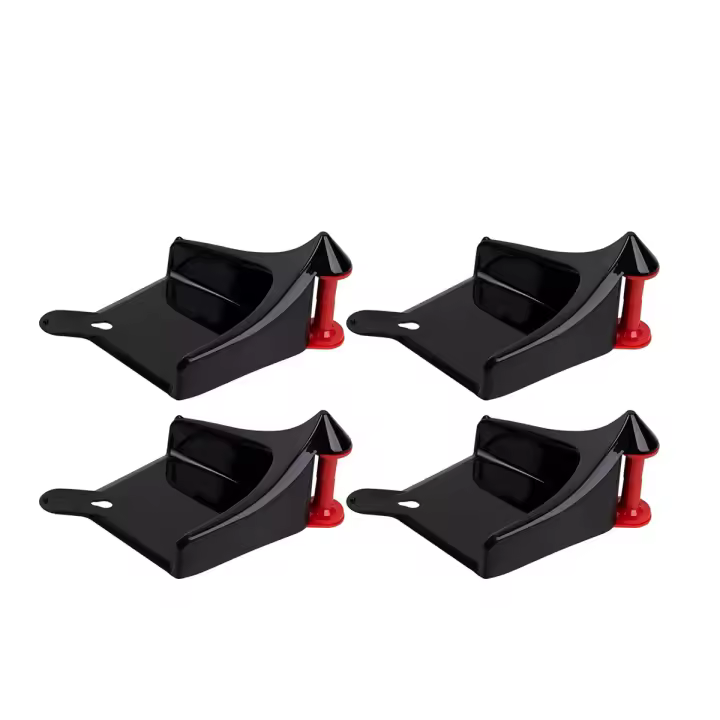 Guía de manguera de coche de 4 piezas, rodillo de manguera de neumático para lavado de coches, guía de manguera de neumático, herramienta de lavado de plástico para neumáticos de coche-negro - 1