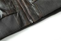 Chaqueta de cuero para motocicleta cortavientos con cremallera y cuello levantado de PU para hombre, informal, ajustado, de lana, para invierno, Otoño e Invierno - details 18