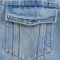 Mono Vaquero de Manga Corta con Cuello en V Ajuste Mono con Bolsillos y Botones, Cintura Decorada - details 5