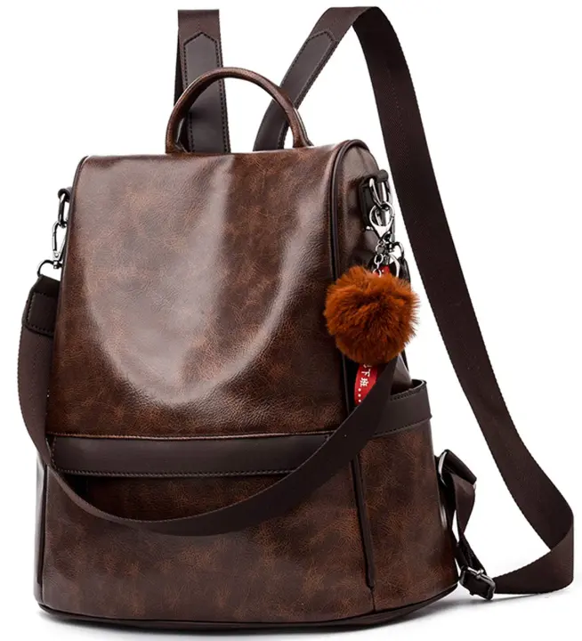 Anti-robo Mujer Mochila de Cuero de pu mochila de Bolsa de mano Mochilas Casual Bolsa de viaje Messenger Bag Mochila - 1