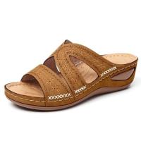 Zapatillas de tacón de cuña para mujer, zapatos de moda de verano - details 5
