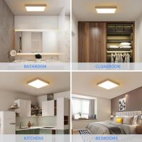 Goeco Lámparas Techo LED 2pcs Ultradelgada 2700LM 4500K Blanca Neutral Instalación de Montaje Semi-Flush Efficiente con Lentes LED 30CM IP44 - details 10