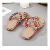 Sandalias de cuña bohemias con cuentas de madera y diamantes de imitación, cómodas y de talla grande para mujer, nueva moda 2025 - details 15