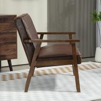 Sofá de Tres Plazas Tapizado en PU Resalto de Madera Carga de 250kg Ideal para Sala de Estar Dormitorio - details 8
