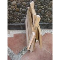Conjunto de asientos de jardín de tres piezas de madera de teca, silla plegable y mesa plegable cuadrada de aproximadamente 40 x 60 cm - details 3