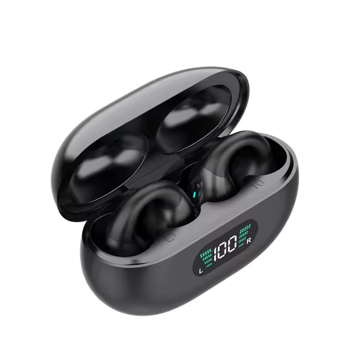 Ear Clip TWS auriculares inalamthricos Estéreo envolvent Hifi Bass Bluetooth 5,3 Con Microfono para Música - 1