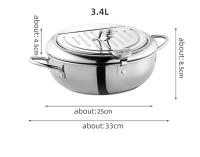 Walfos Olla Frituradora de Acero Inoxidable Capacidad de 2L-3L Incluye Cesta de Filtrador, Termómetro Ideal para Frituras y Temporada - details 10