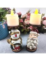 Candelabro navideño de anciano, muñeco de nieve, decoración de escritorio para sala de estar, regalo, artesanías de resina, nuevo - details 5