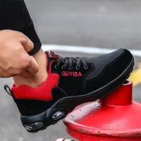 Zapatos de Trabajo para Hombres Cinturón de Aire con Cordón Elástico Material de Cuero - details 39