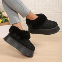 Botas de nieve con estampado de leopardo, engrosadas y de terciopelo para mantener el calor y usar a la moda antideslizante. - details 19