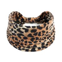 Diademas anchas para mujer, turbante anudado, diademas elásticas antideslizantes, envolturas para la cabeza bohemias, bufandas para el cabello de algodón para Yoga y entrenamiento de leopardo - details 8
