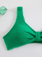 Bikini de cintura alta para mujer, traje de baño deportivo unicolor, traje de baño Sexy a rayas, ropa de baño para mujer, ropa de playa 2025 - details 19