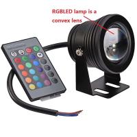 RGB 10W 12V LED bajo el agua 16 colores impermeable IP67 fuente iluminación de luz de piscina - details 1