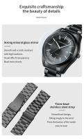 Reloj de Cuarzo Automático de Lujo Premium 2024 Correa de Acero Inoxidable Estilo Deportivo y de Negocios a Prueba de Agua Hannah Martin Movimiento Japonés Para Hombres - details 4