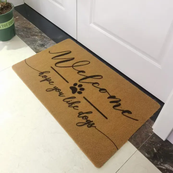 Estera de Entrada de Puerta de Impresión de Palma de Coco Antideslizante, Estera de Piso de Navidad y Halloween - 1