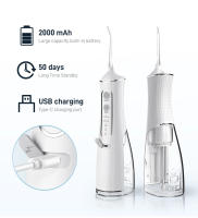 Irrigador Oral portátil, limpiador de dientes impermeable IPX7, recargable por USB, 5 modos de limpieza,300ML - details 2