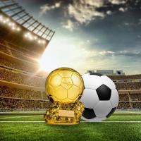 Trofeo de fútbol de 1 piezas, Balón de Oro, premio al mejor jugador, regalo conmemorativo, adorno fino de escritorio para decoración de habitación - details 4