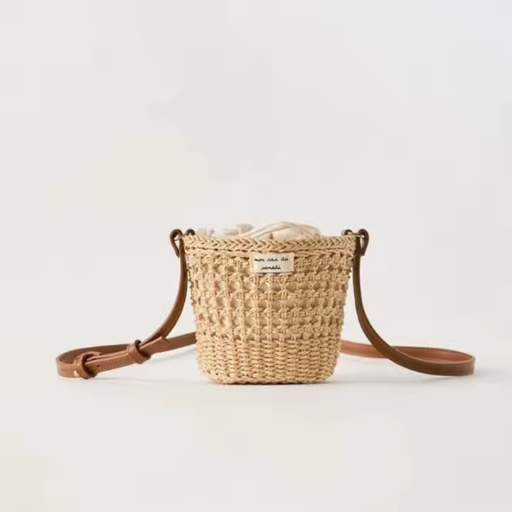 Bolso de Paja Nuevo Estilo Fresco Bolso de Hombro Tejido Hueco Bolso de Playa de Vacaciones Bolso Versátil para Mujeres - 1