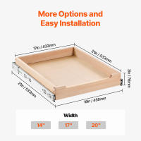 SucceBuy Organizador de gabinete extraíble, estante de cierre suave, cajón de madera resistente - details 6