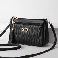 Bolso cruzado de gran capacidad para mujer, decoración con borlas, bolso de hombro con entramado y cremallera, bolso de bolsillo, bandolera de cuero de PU - details 12