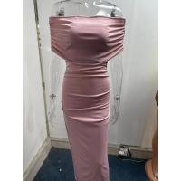 2025 vestido plisado de hombro de una palabra de primavera, falda de fondo dividida delgada y delgada, vestido, vestido largo - details 34