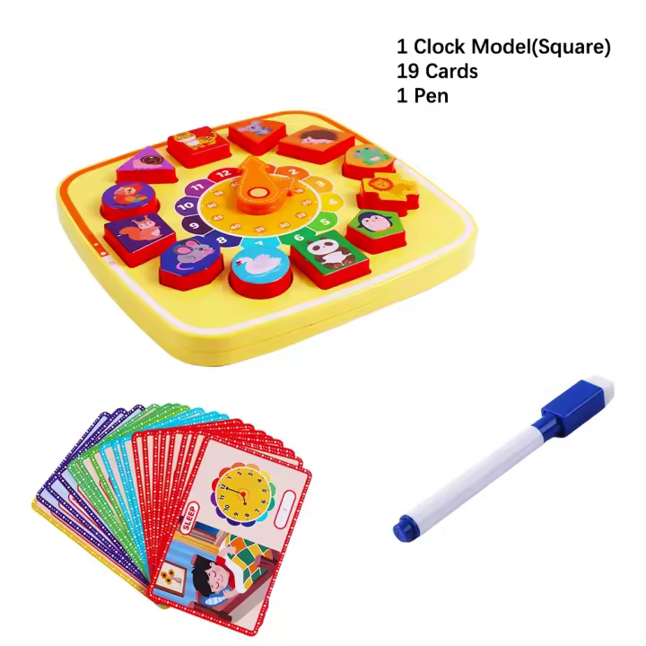 Kids Learning & Educational Toys Multifunctional Digital Clock Puzzle Toy, Montessori Time Cognition Enlightenment Teaching Aids - 1