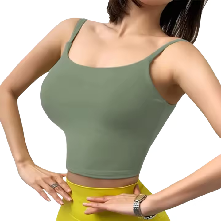 Sujetador Deportivo para Mujer Ropa Interior para el Hogar Top Corto sin Mangas para Yoga - 1