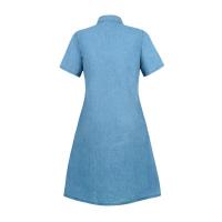 Vestido de mezclilla de manga corta para mujer, vestidos de moda de verano - details 5