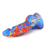 Silicona líquida de colores mezclados, gran simulación con forma irregular, tapón anal vestibular, pene falso para productos de mujer - details 11