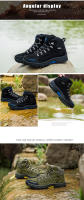 Botas de senderismo de alta calidad para hombre, zapatos de escalada cómodos para exteriores, botas de Trekking casuales deportivas antideslizantes, impermeables de gamuza - details 12