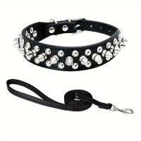 Collar de cuero, correa elegante y duradera, arnés mediano, collares de mochila para perros, collares de transporte - details 7