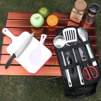 Juego de utensilios de viaje portátiles de acero inoxidable, 9 piezas, para acampar, Picnic - details 9