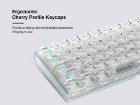 Tapa de tecla retroiluminada para teclado Cherry Gateron Mx, perfil de PC transparente, brillo de transparencia, 140 teclas - details 0