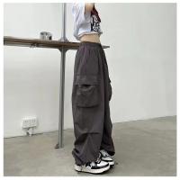 Pantalones de jogging casual para mujeres pantalones de cintura baja pantalones de pierna ancha de cuerda streetwear - details 6