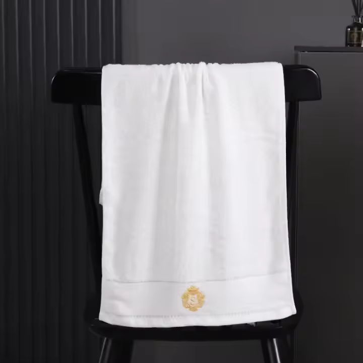 Juego de Toallas de Baño de Bambú Bordado de Lujo Suaves Toallas para Adultos y Niños 34x74cm - 1