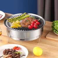 Estufa de carbón de acero inoxidable de estilo coreano para exteriores, cocina doméstica, jardín, parrilla para acampar, bandeja para hornear de carbono - details 6